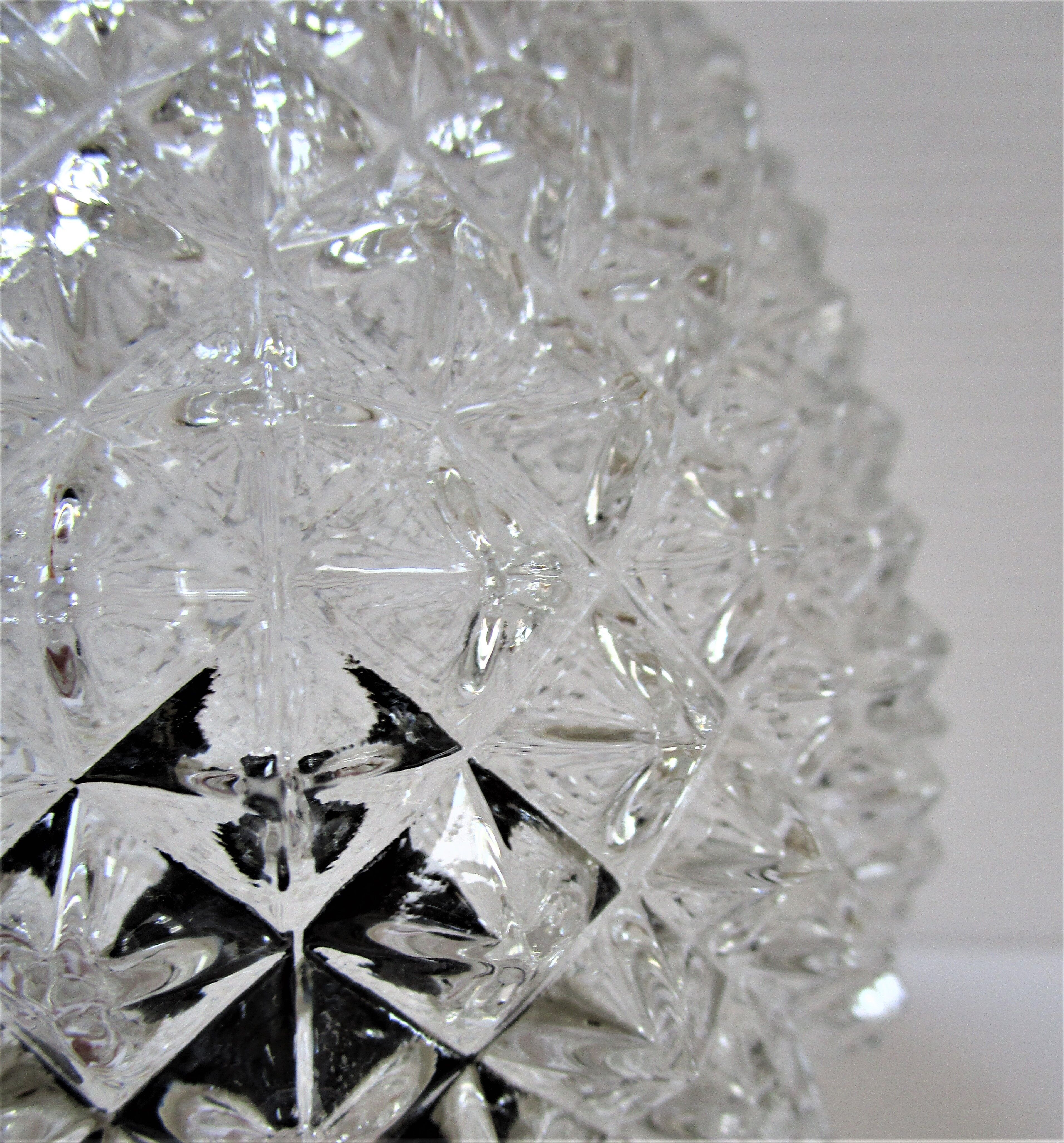 Vintage glass pine cone lamp 1970
