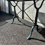 Godin cast iron and marble bistro table. 50's