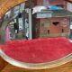 Barber mirror natural wood to hang