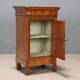 Antique walnut and walnut burl bedside table, Italy, 19th century.