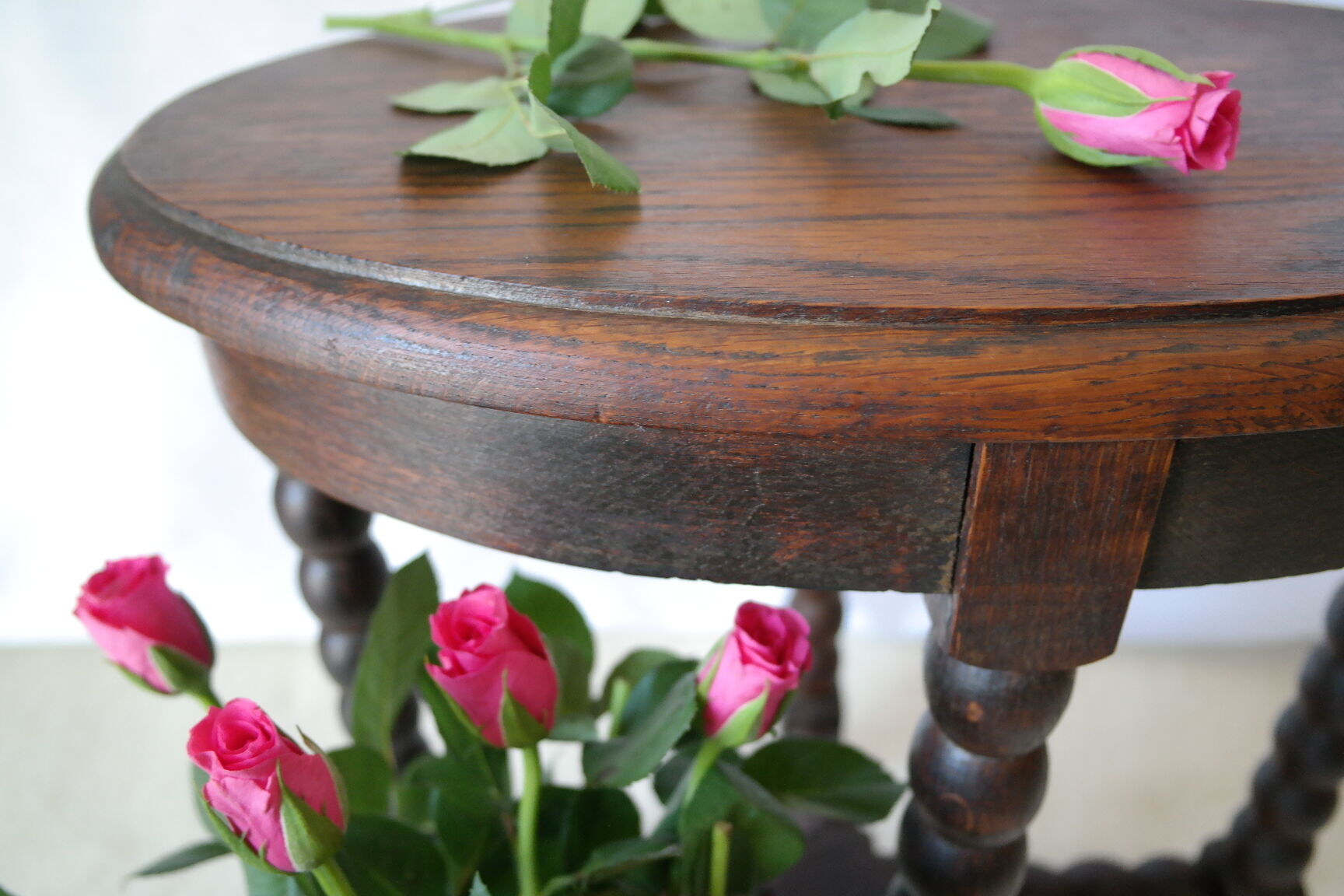 Old pearl oak saddle in Louis XIII style