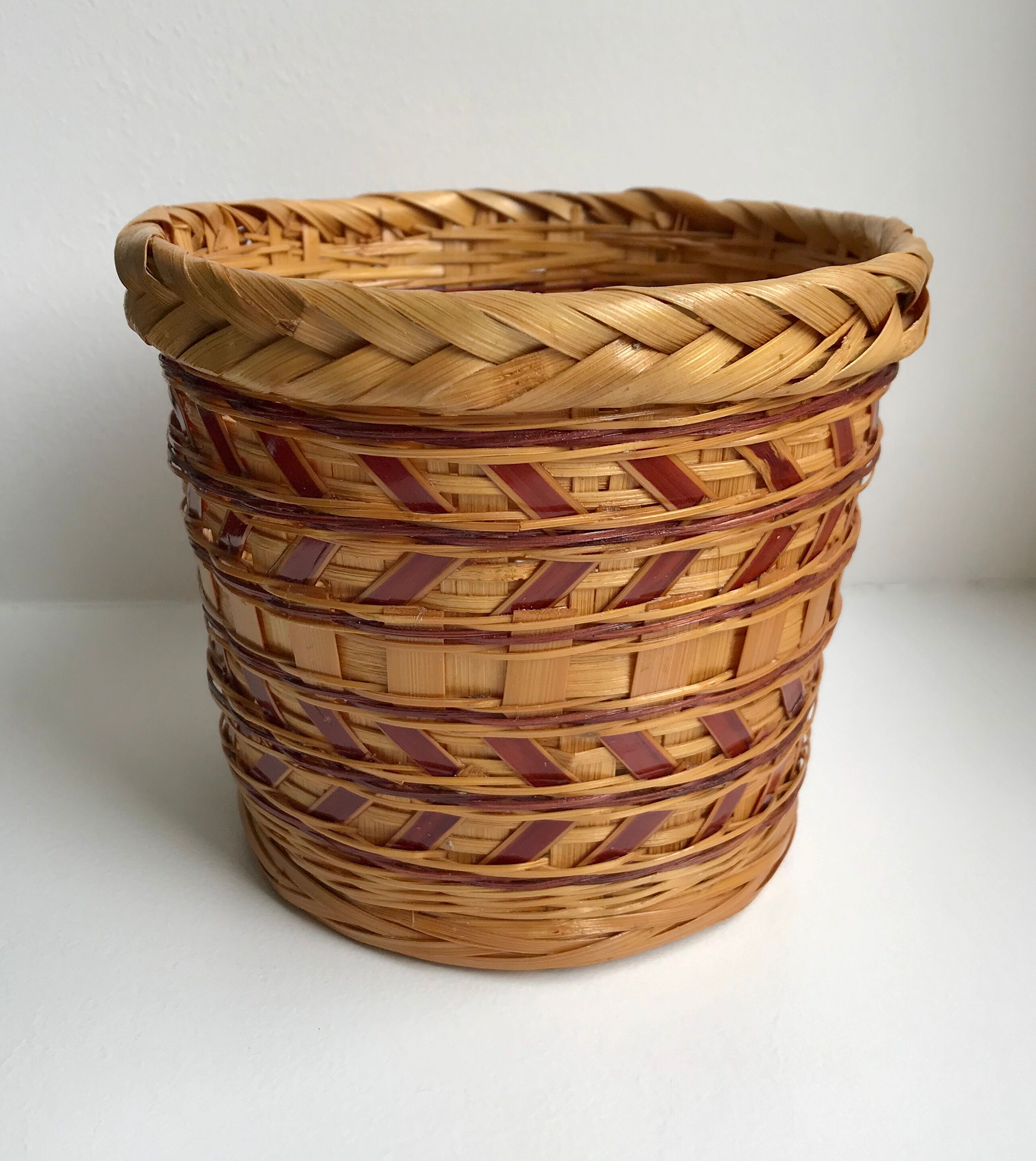 Rattan pot cover 70s