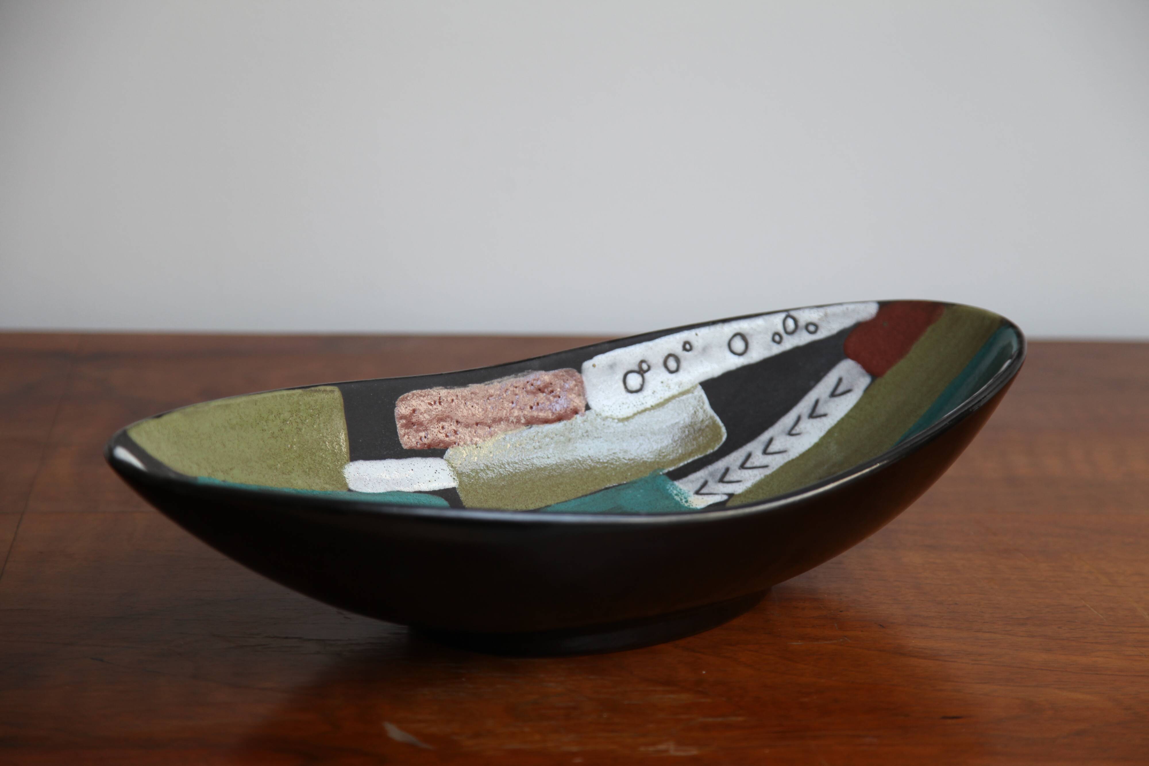 Large centrepiece bowl West Germany ceramic 1960 Mid Century 43cm