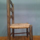 Chaise  d enfant  paillee