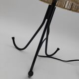 Vintage tripod lamp with rope shade