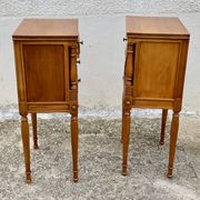 Paire de chevets bois fruitier vintage 1960