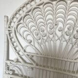 Peacock rattan headboard one person