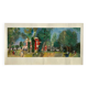 Lithographie Ektachrome, Le Paddock à Deauville de Raoul Duffy. 1960.