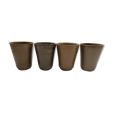 4 stoneware cups