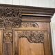 Armoire de mariage Normande sculptée en chêne clair du 19ème siècle