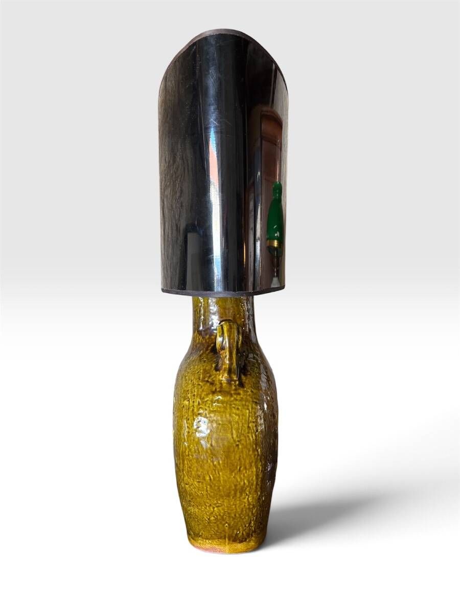 Large Ceramic Lamp Fat Lava (1960s-1970s)