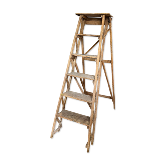 Old wooden painter's stepladder