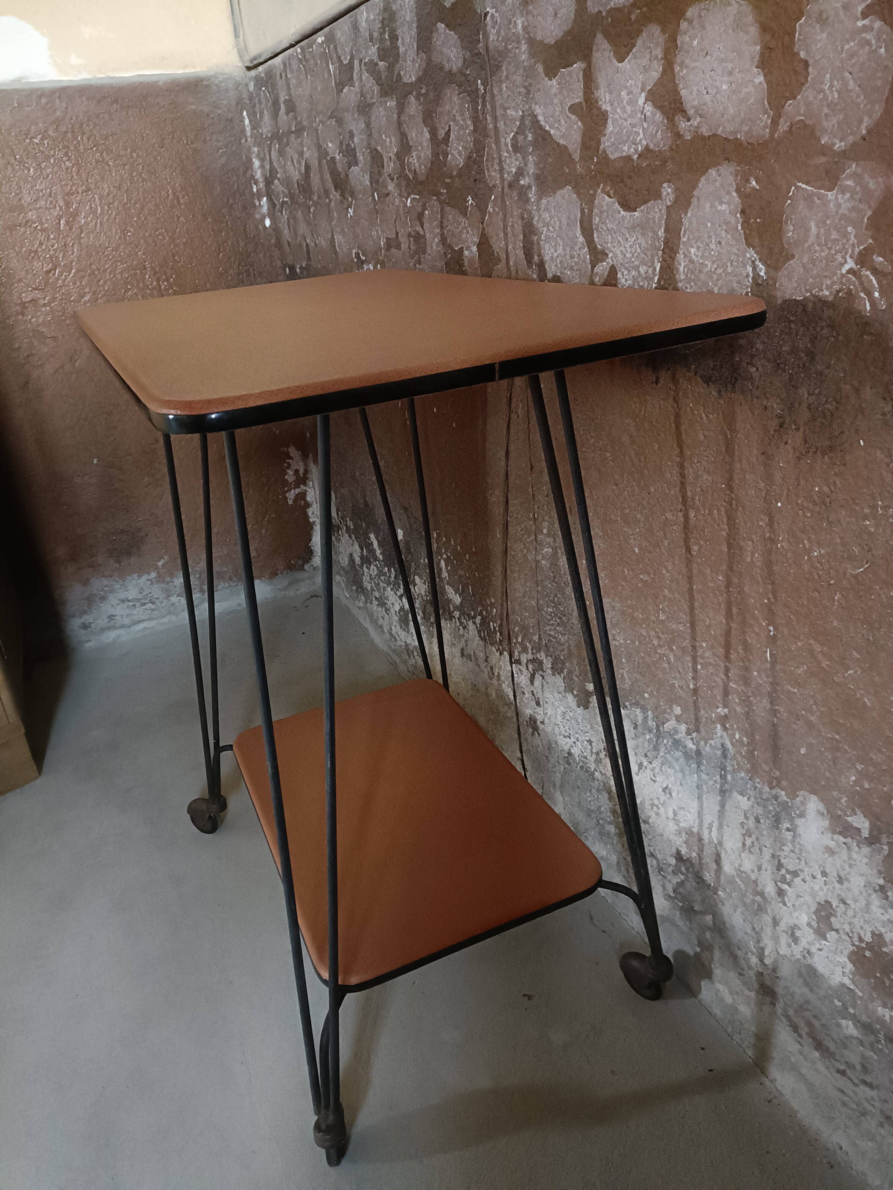 Side table, trolley on wheels