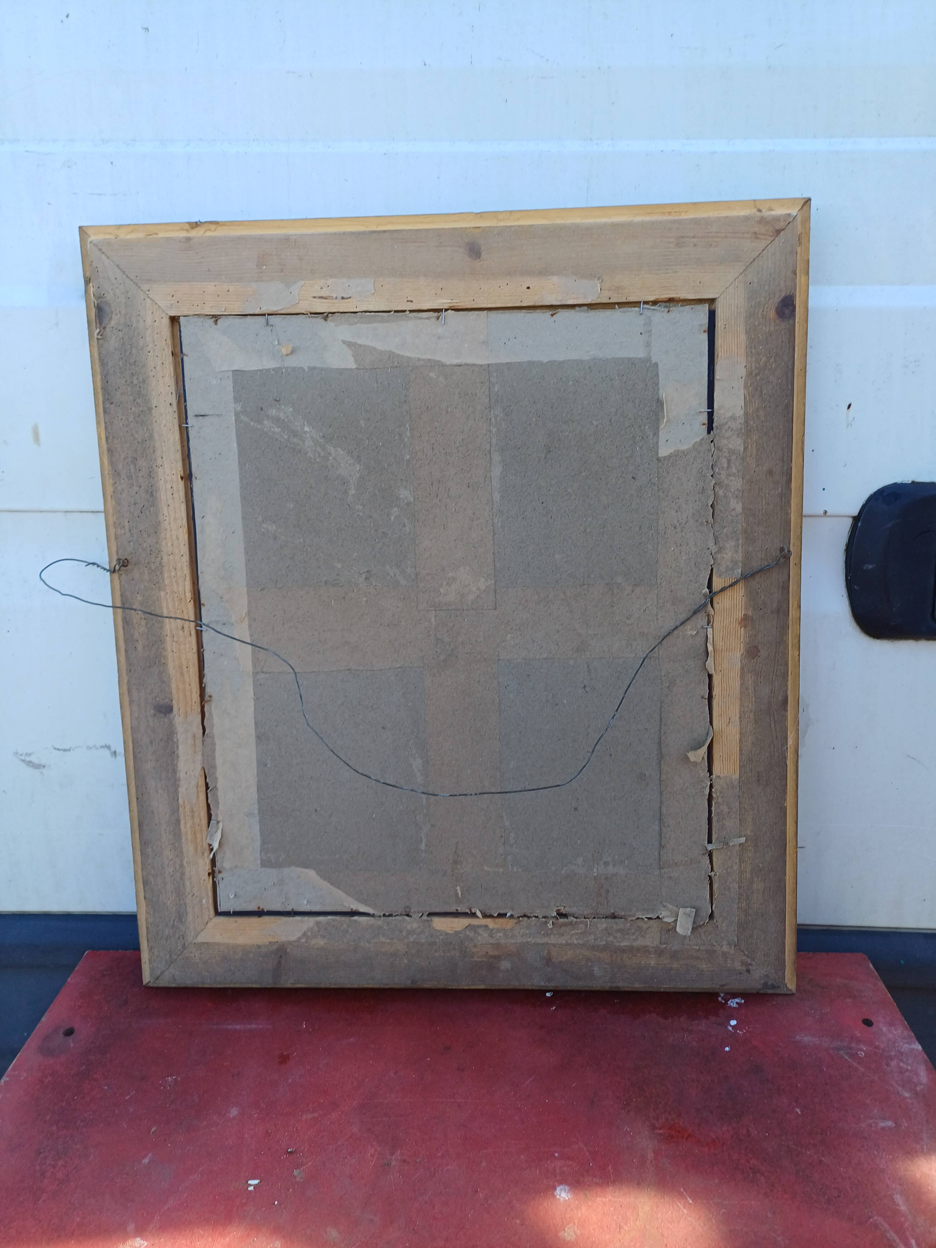 Mirror Wood and gilded Stuk