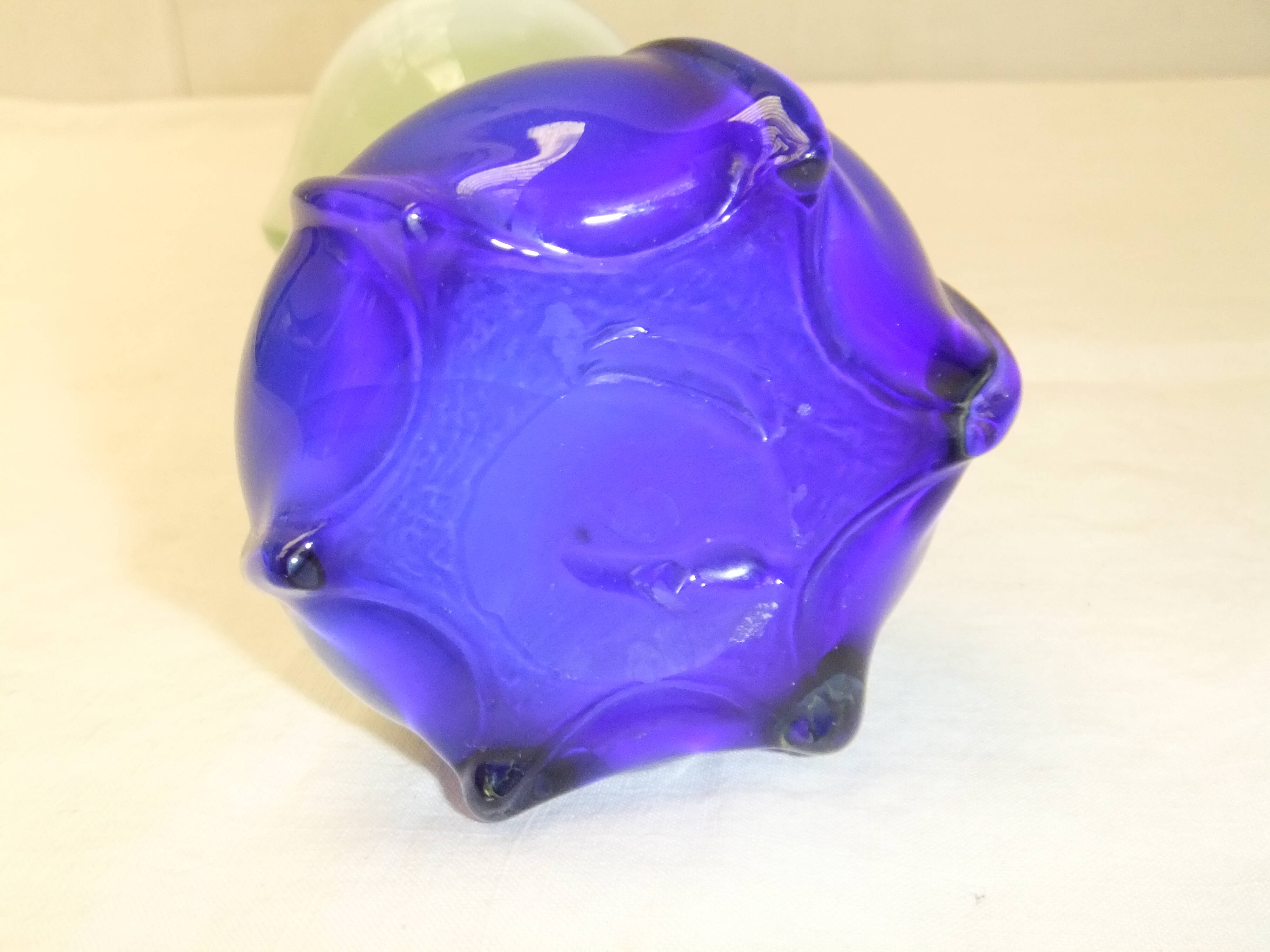 Murano Vase Vintage Floral Soliflore Calla Lily Blown Glass