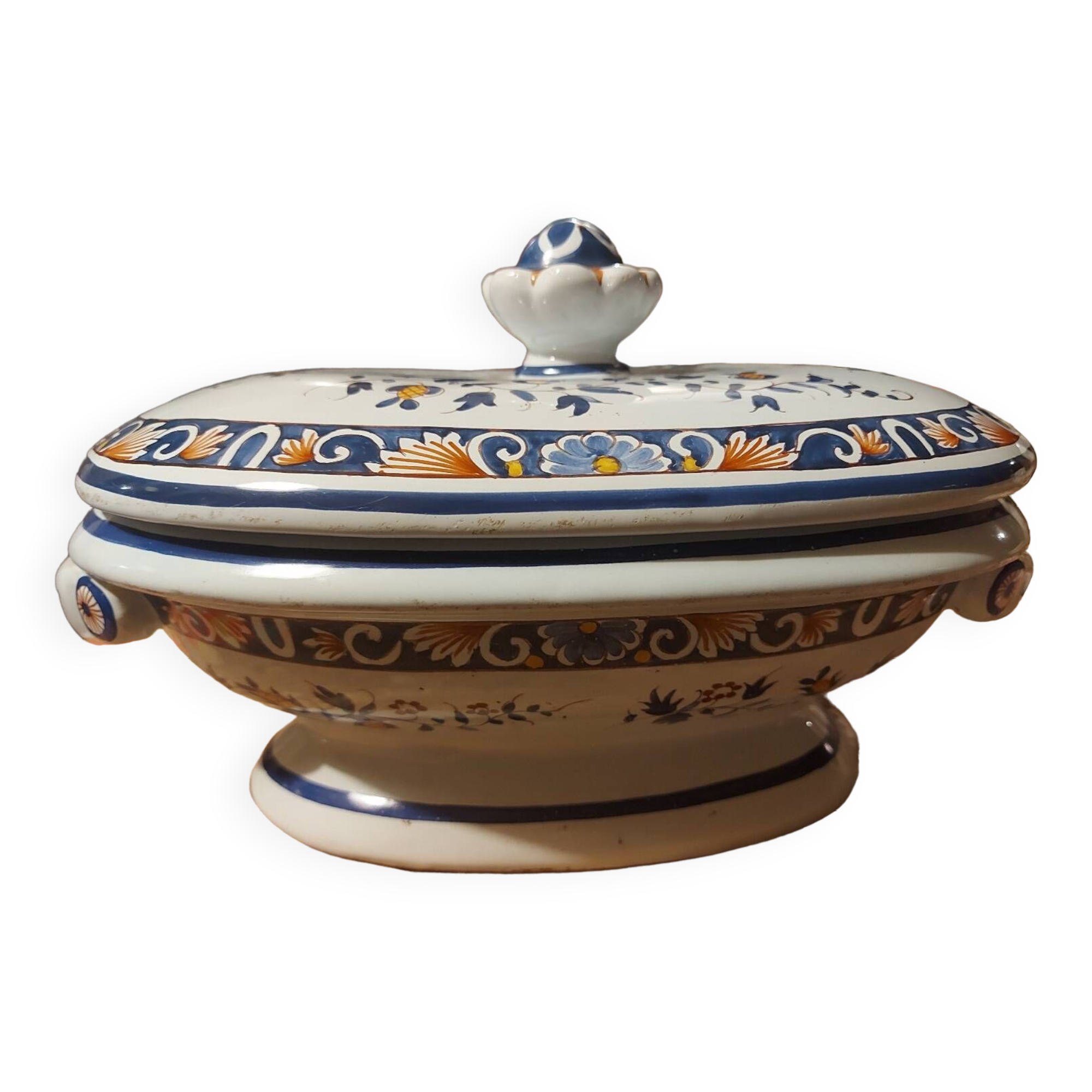Rouen earthenware soup tureen