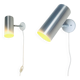 Cylindrical C-1582 Metallic Wall Lamps By Raak Amsterdam, The Netherlands 1960S