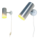 Cylindrical C-1582 Metallic Wall Lamps By Raak Amsterdam, The Netherlands 1960S