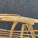 Armchair child wicker shell 70s