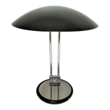 Aluminor lamp chrome metal and matt black design 80s