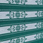 Helena Biarritz tablecloth, made in France, Basque linen, green with white embroidery, Vintage