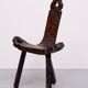 Brutalist tripod Spanish stool 1950s