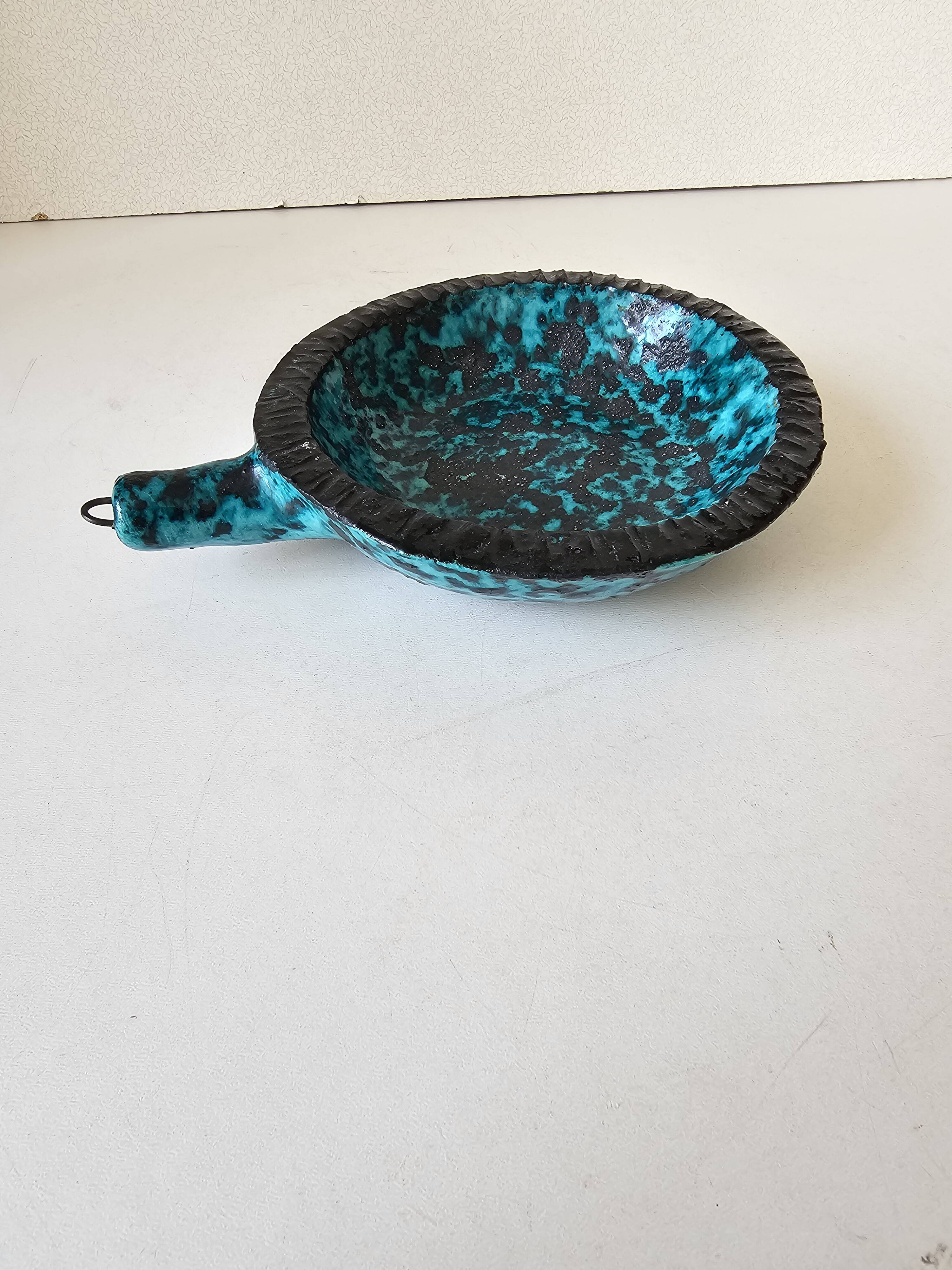 Ceramic enamelled bowl Signed Accolay - 60s