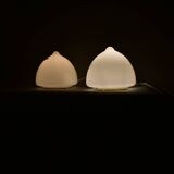 Pair of glass table lamps by Krásno nad Bečvou, 1960s