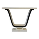 Italian Art Deco Parchment, Brass, Black Console, In the style of Borsani,