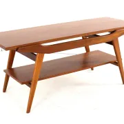 Table basse avec plateau réversible - teck mid-century moderne - design néerlandais