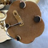 Pair of mirror and brass wall lights from the 50s and 60s