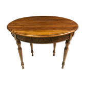 Table Louis Philippe ronde avec 3 allonges