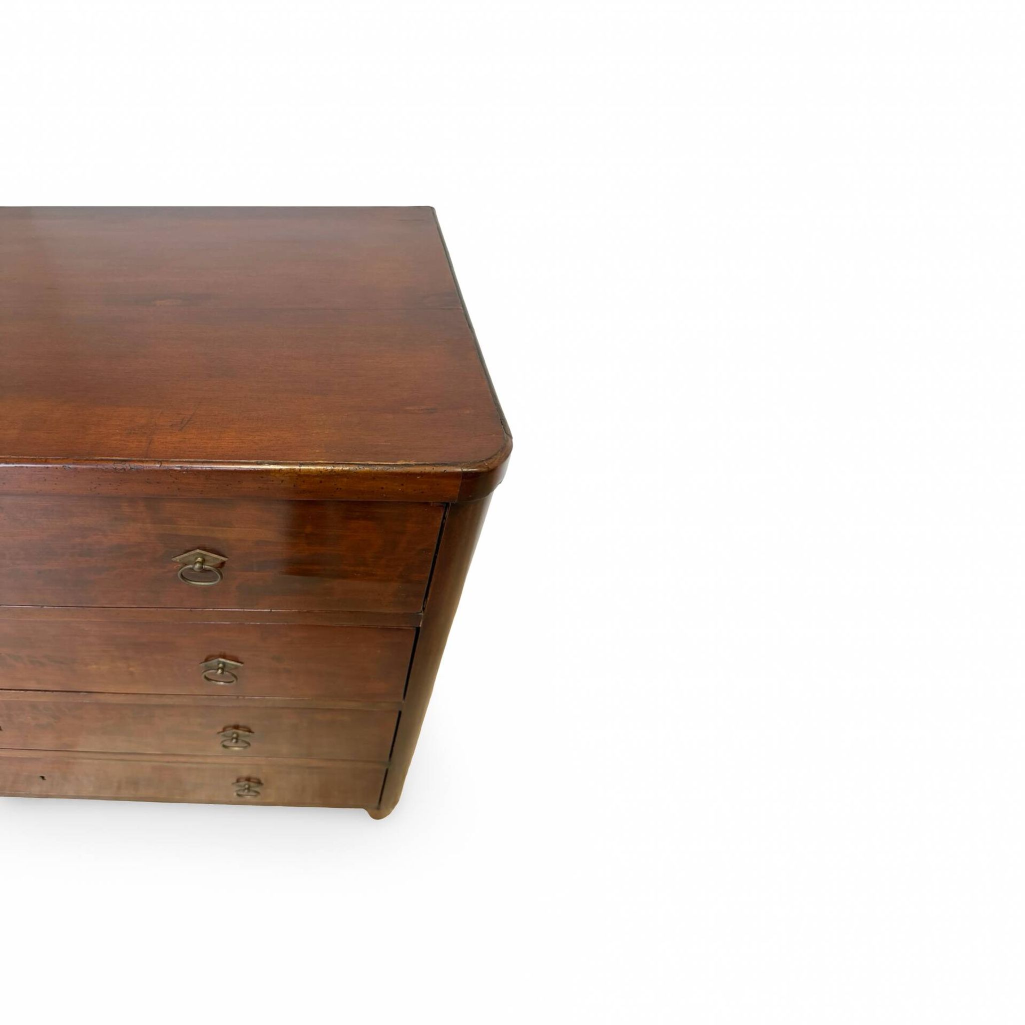 Commode en noyer burl art déco italien, années 1850.