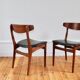 Pair of Scandinavian chairs in Silkeborg teak 1960