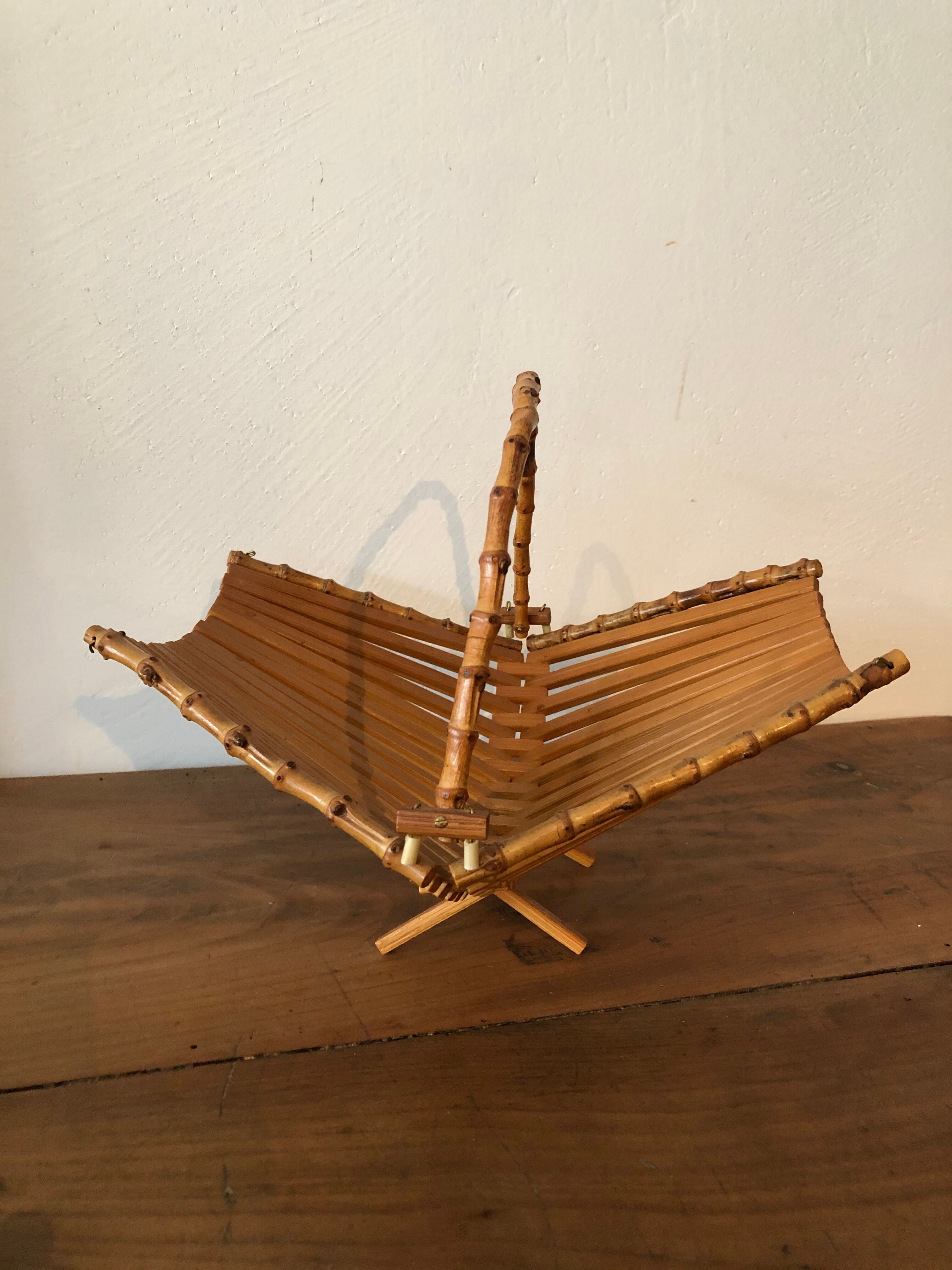 Table basket, folding, vintage