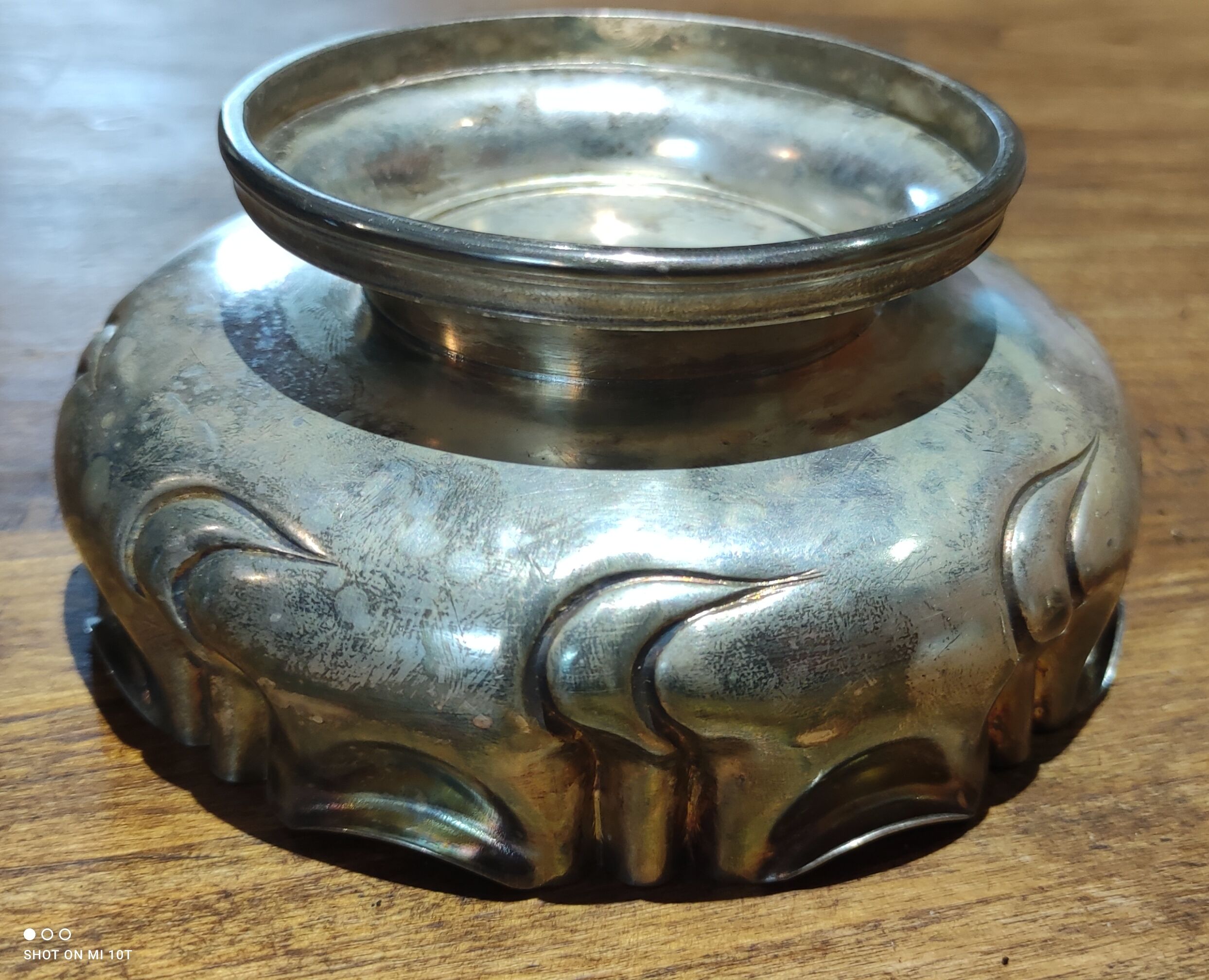 Silver metal table set box/Daguillon Nantes