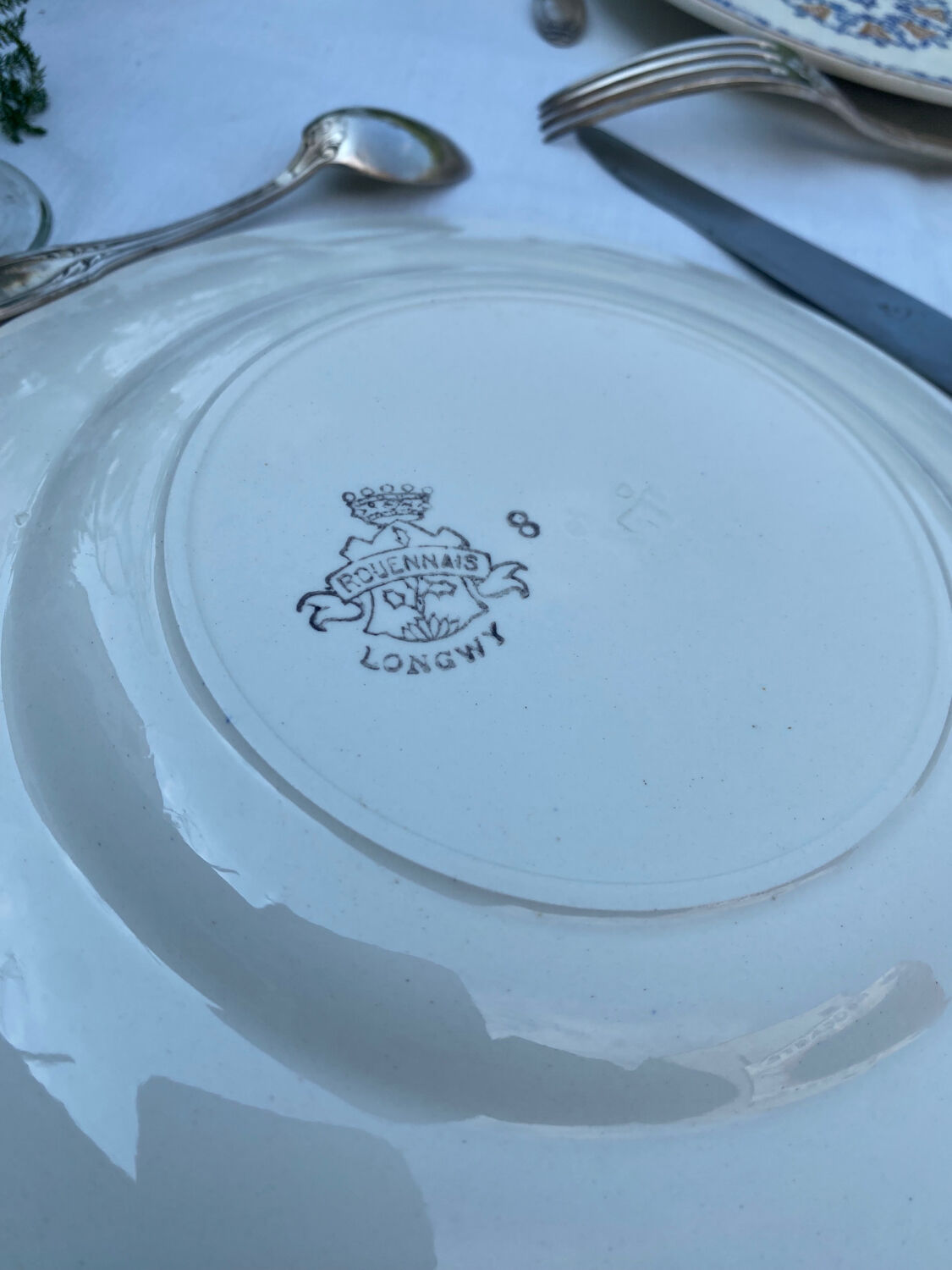 6 assiettes plates Longwy Rouennais