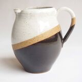 Tricolor stoneware pitcher