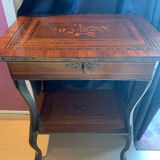 Napoleon 3 marquetry and bronze side table