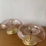 Vintage glass globe table lamp