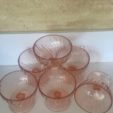 6 large dessert ice cream bowls Rosaline Luminarc France
