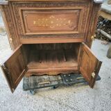 Bar cabinet with solid teak system circa 1980
