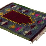 Tapis Tulu Vintage Turc Oushak 110x145 cm Laine Fait Main