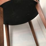 Table in wood, pink breo marble Louis XVI style