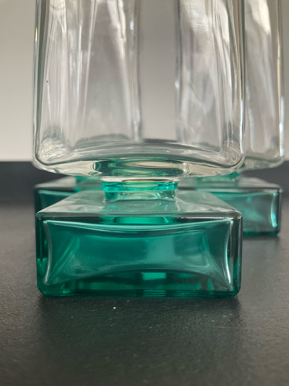 Vintage whisky decanter and Luigi Bormioli Italy glasses