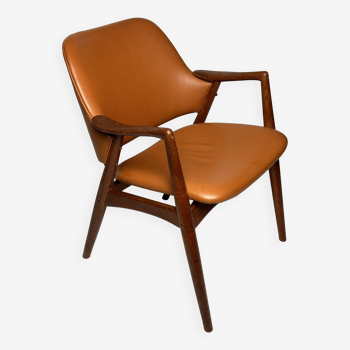 Fauteuil vintage en teck par Alf Svensson pour Dux, Suède 1960