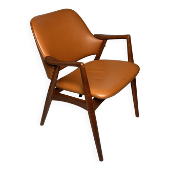 Fauteuil vintage en teck par Alf Svensson pour Dux, Suède 1960