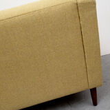 1960s polstery armchair in yellow, restored
