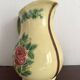 Luneville slip pitcher, Rose decor