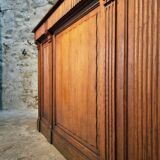 Antique French oak counter / shop counter (early 1900s)